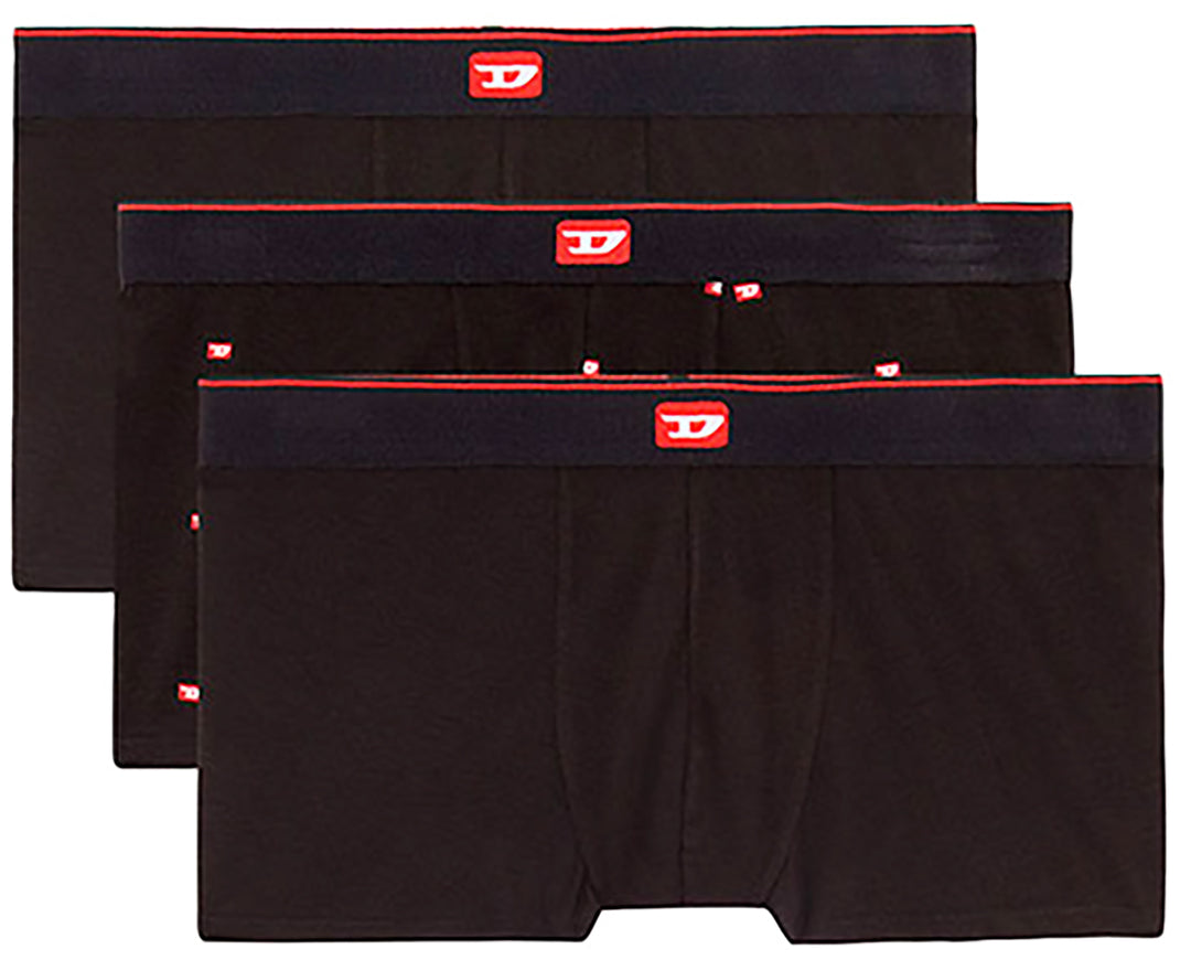 Diesel UMBXDamien Set di 3 boxer in cotone da uomo in nero