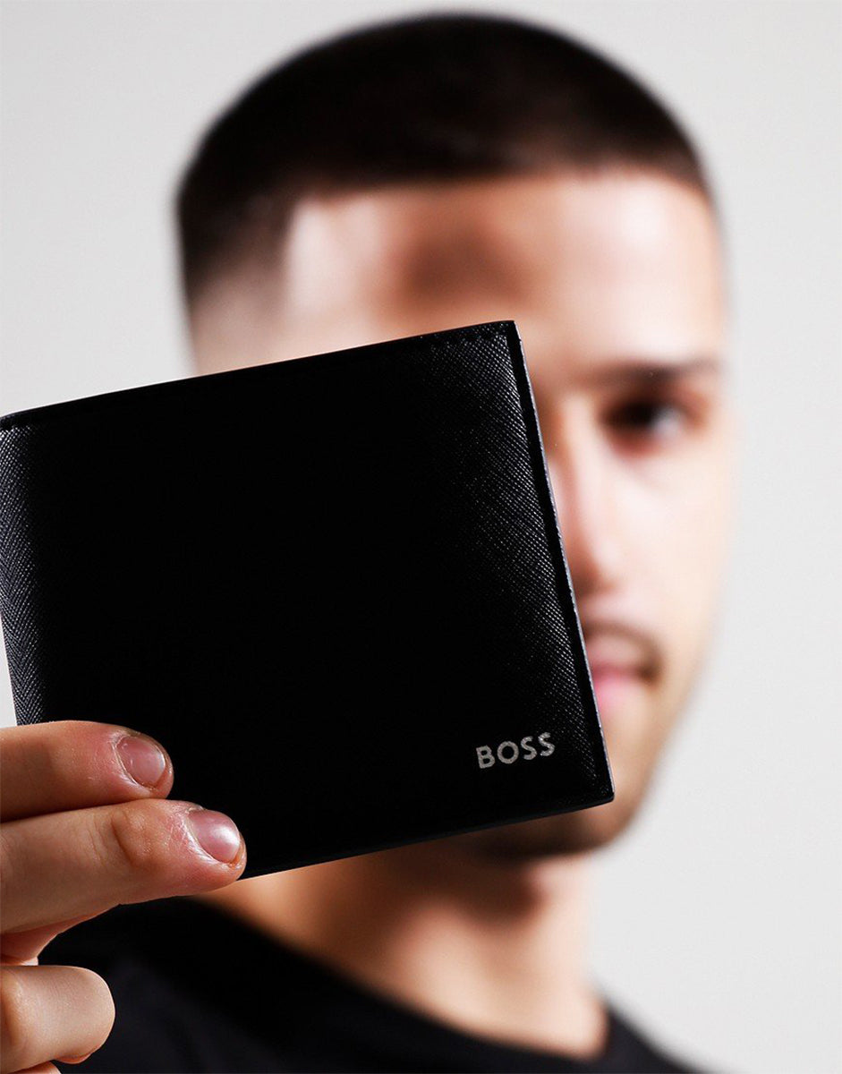 Boss Zair 8 CC In Black For Men | Mens Smart Wallets – 4feetshoes