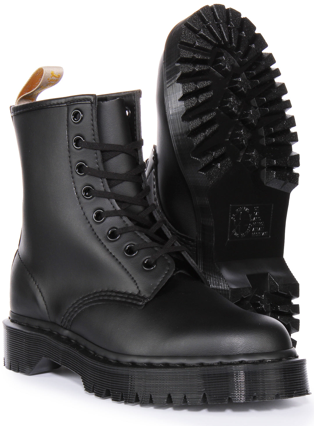 Dr Martens 1460 Bex Mono Bota con cordones vegana Felix Rub Off para en negro