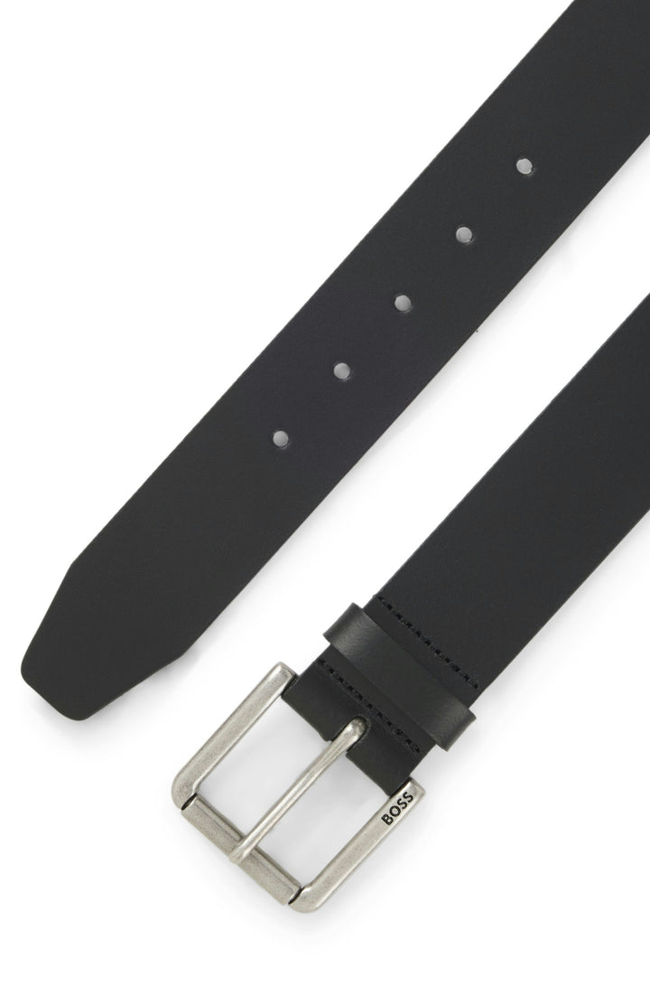 Boss Joris Black Leather Belt