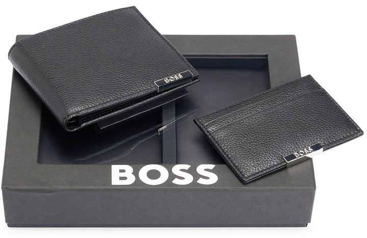 Boss GBBM 8 CC Tarjetero de piel para hombre en negro 