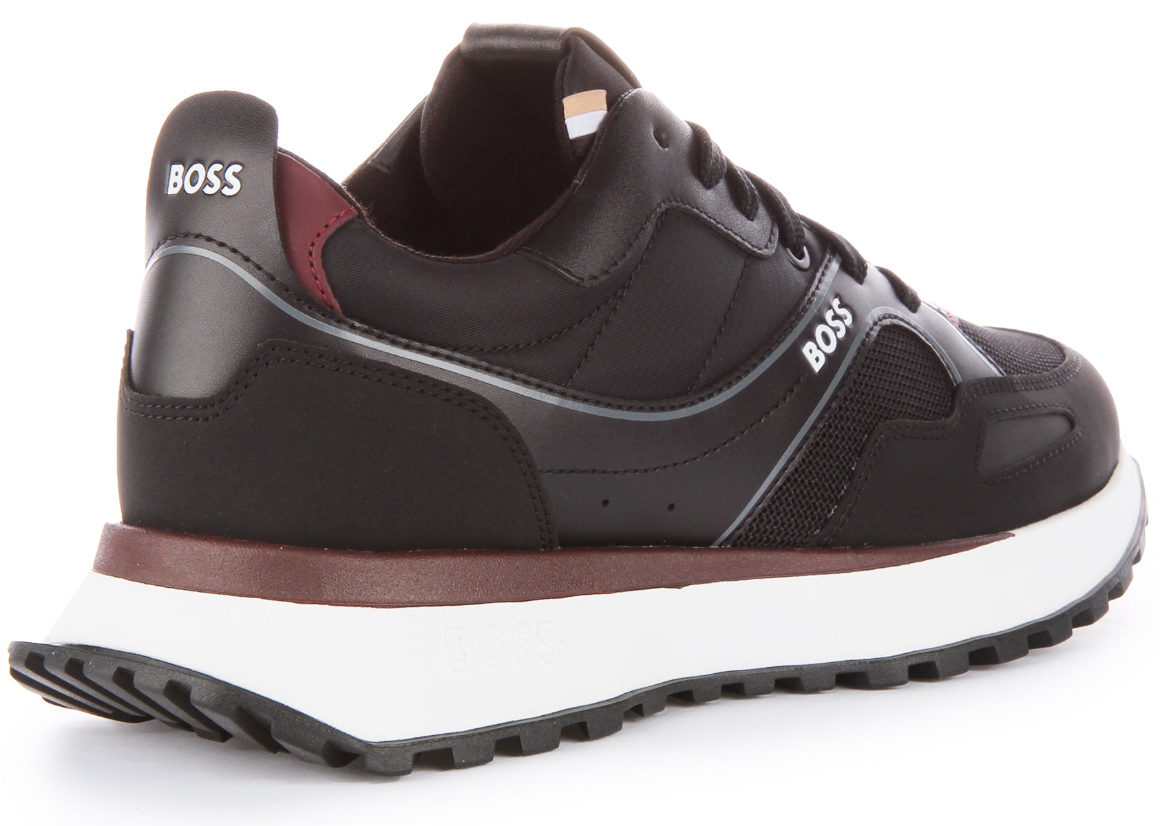 Boss Jonah Runner Mix Black For Men | Hugo Boss Lace up Trainers