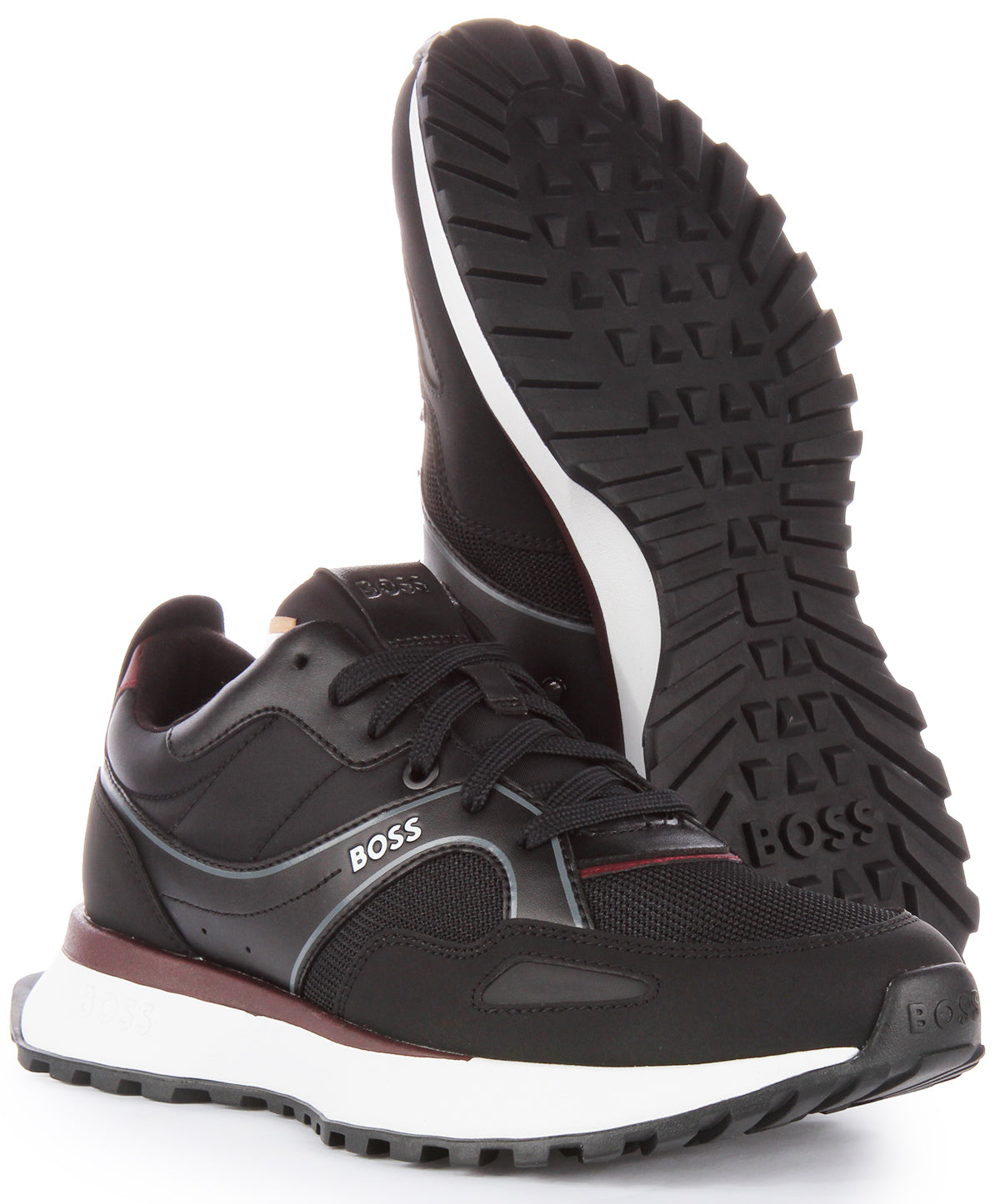 Boss Jonah Runner Mix Black For Men | Hugo Boss Lace up Trainers