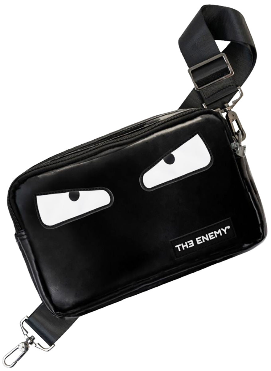 The Enemy Eyes Special Ops Borsa a tracolla in ecopelle da uomo in nero