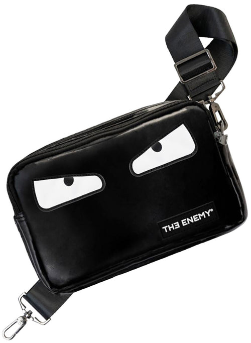 The Enemy Eyes Special Ops Sac à bandoulière en faux cuir pour hommes en noir