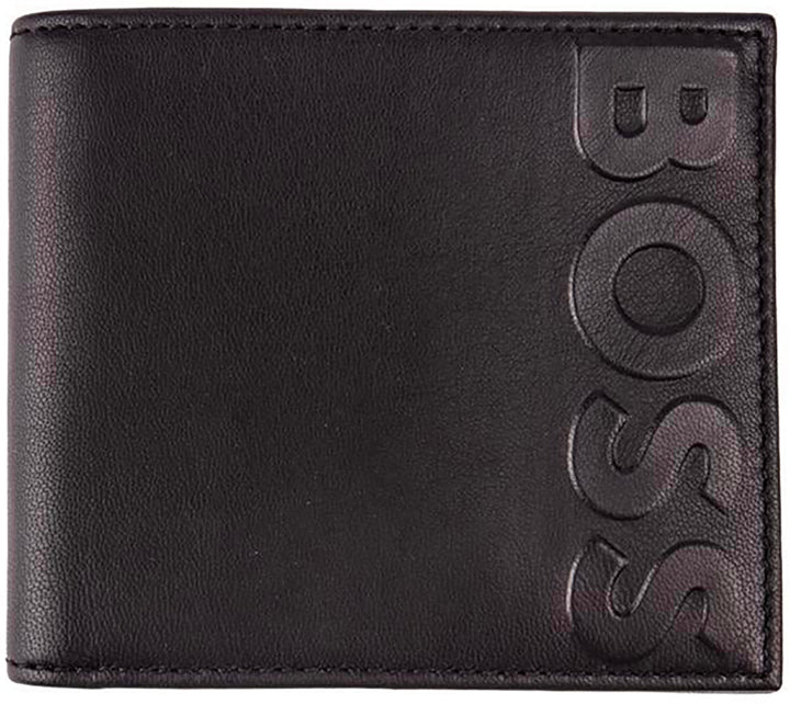 Boss Big BD 8 CC Herren Kunstleder Portemonnaie Schwarz