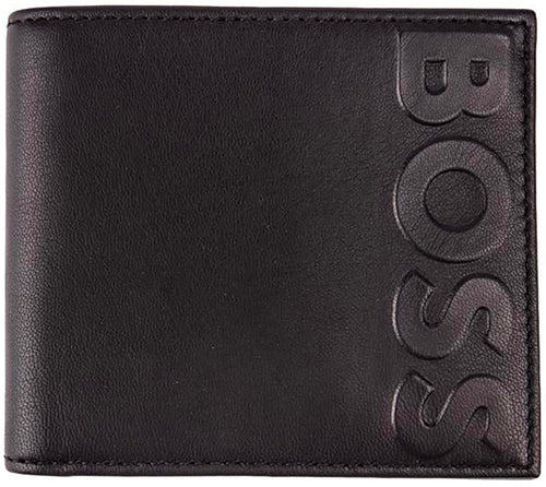 Boss Big BD 8 CC Cartera de piel sintética para hombre en negro