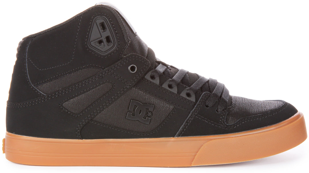 Dc Shoes Pure Hightop W In Black Gum Sole
