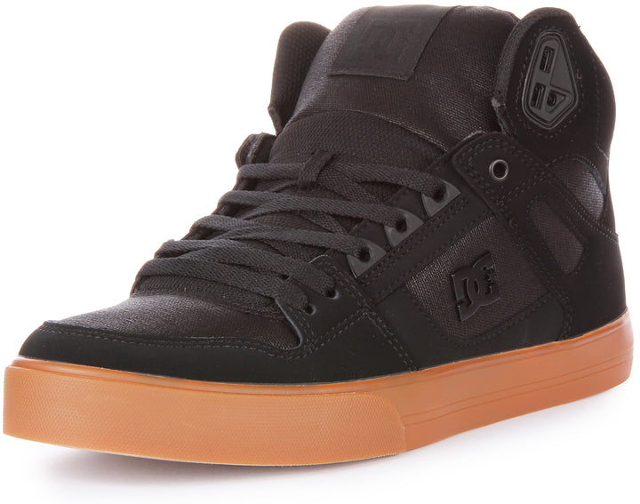 Dc Shoes Pure Hightop W In Black Gum Sole