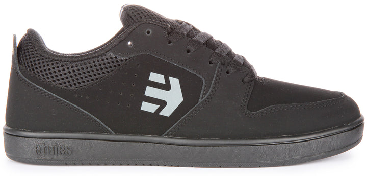 Etnies Verano Zapatillas con cordones de malla estilo skate para hombre en negro