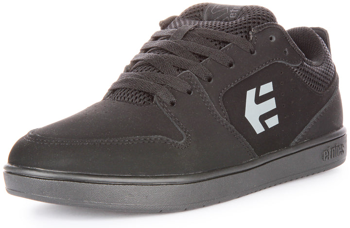 Etnies Verano Herren Schnürung Masche Skate Stil Turnschuhe Schwarz