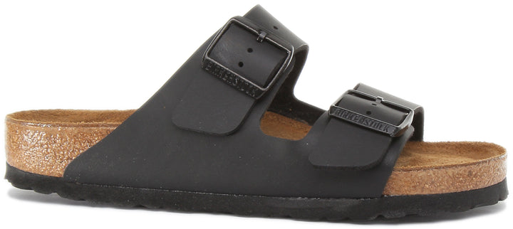 Birkenstock Arizona Sandales Birko Flor à double lanière poures en noir