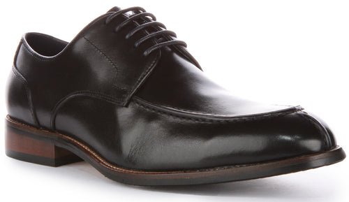 JUSTINREESS Ash Scarpe Oxford eleganti in pelle allacciate da uomo in nero