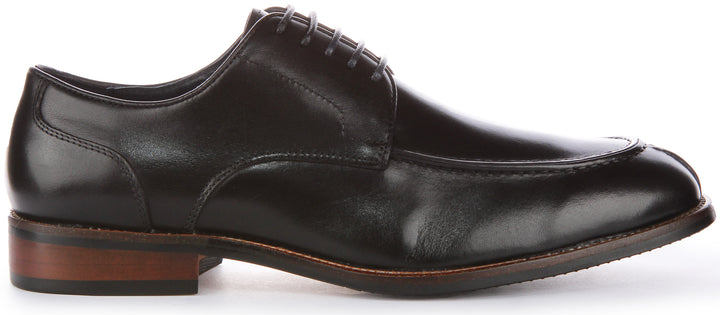 JUST REESS Ash Herren Schnürung Leder Smarte Oxford Schuhe Schwarz