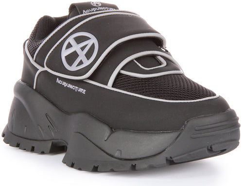 Acupuncture Beefer Zapatillas de malla sintética con tira autoadherente para en negro