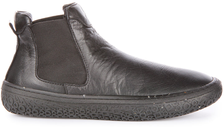 JUSTINREESS Roxy Bota chelsea de piel para mujer en negro