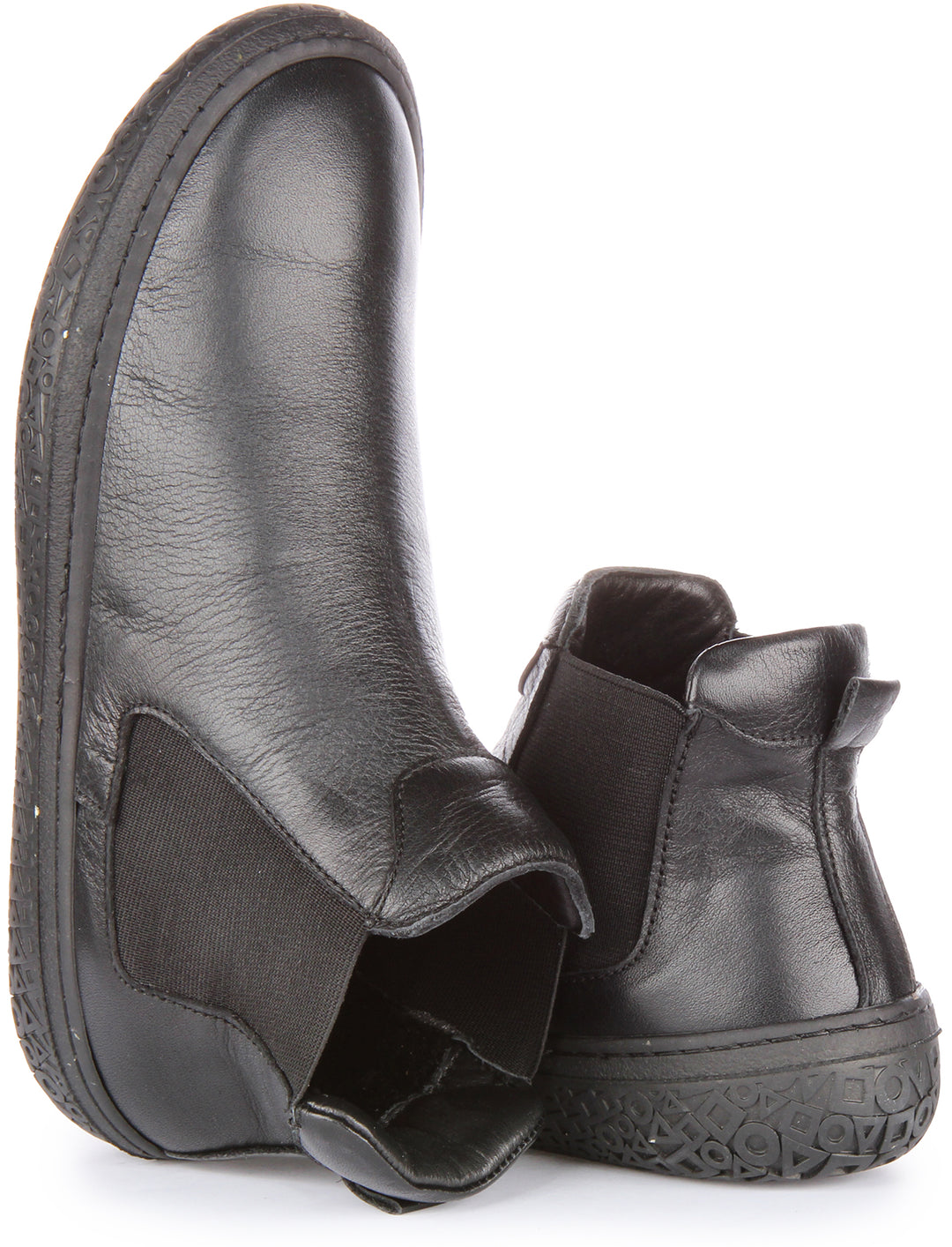 JUSTINREESS Roxy Bota chelsea de piel para mujer en negro