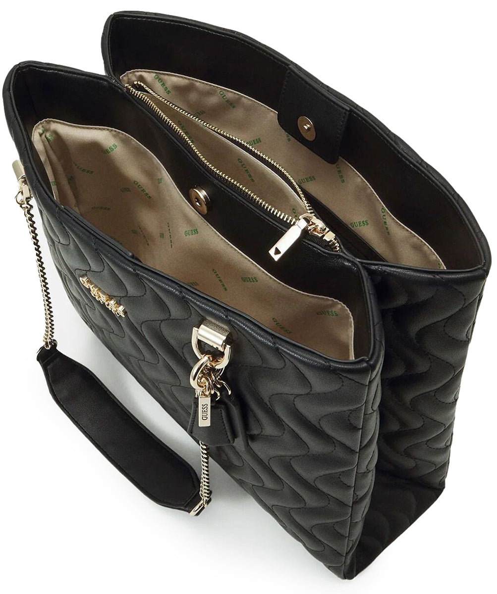 Guess Eco Mai Society Handbag In Black For Women