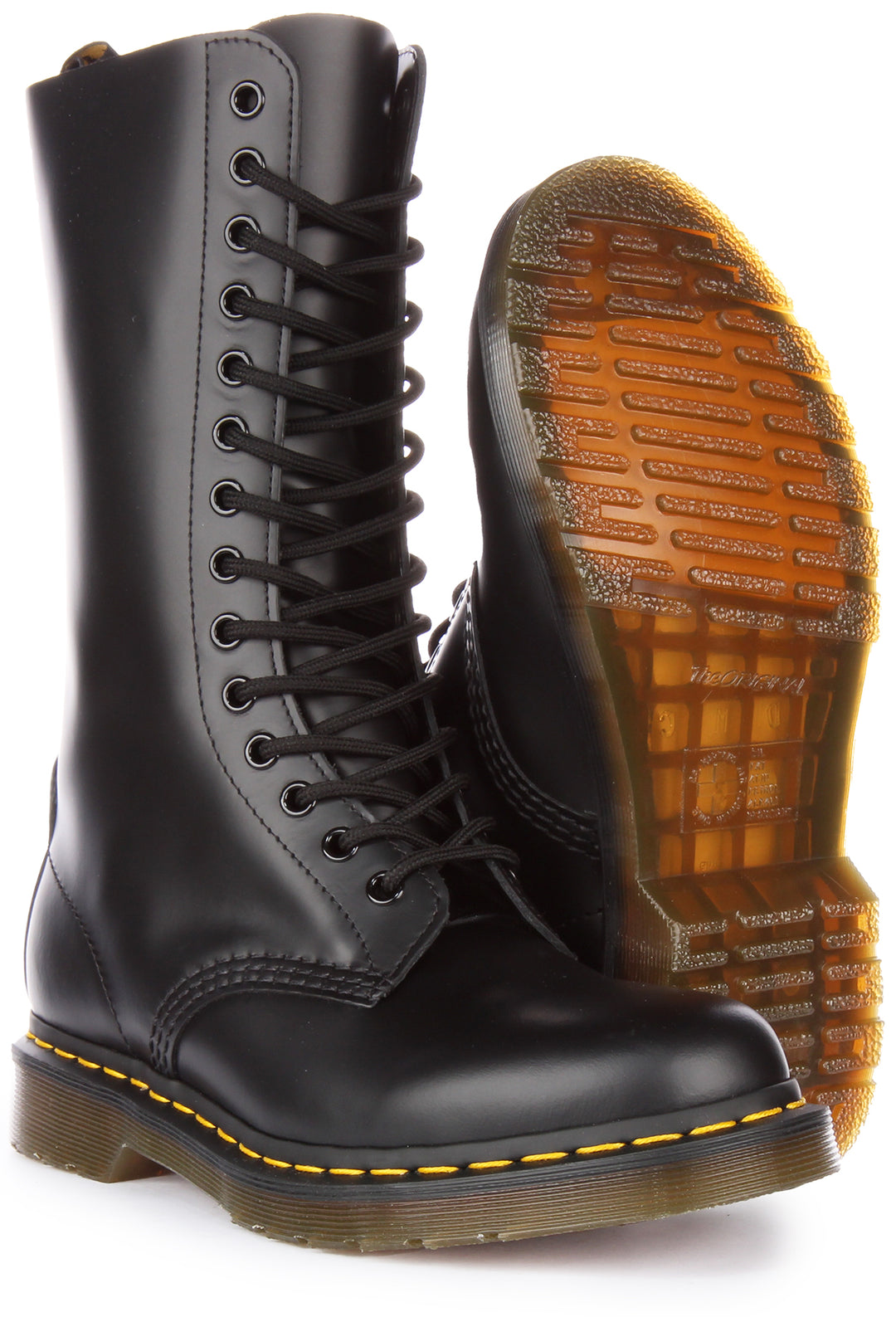 Dr Martens 1914 In Black 14 Eyelet Lace up Leather Boots