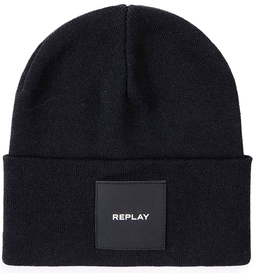 Replay P Beanie Hat In Black