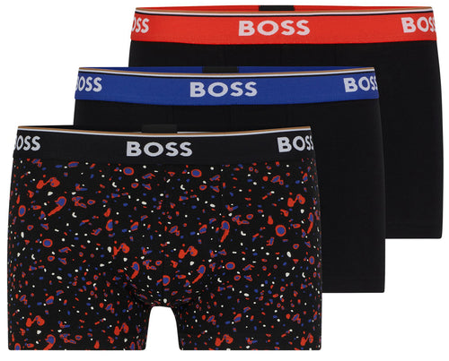 Boss 3 Pairs Trunk Power In Black For Men