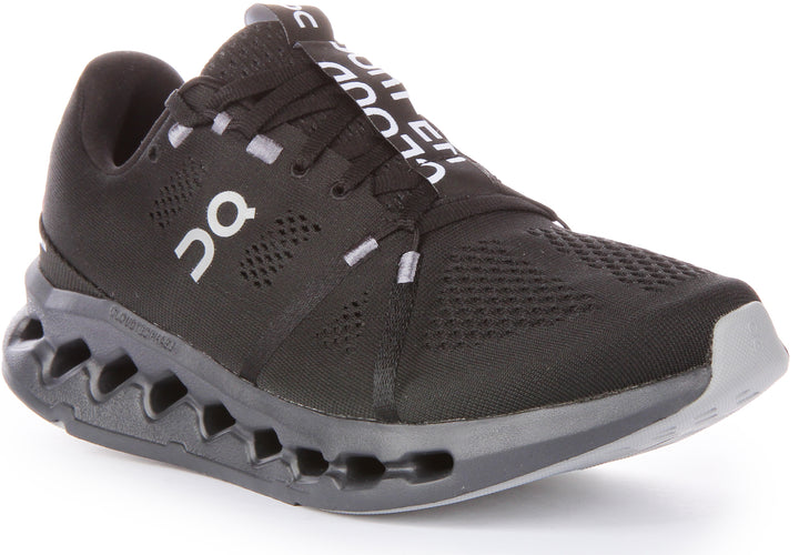 On Running Cloudsurfer Zapatillas con cordones de malla CloudTec Phase para mujer en negro