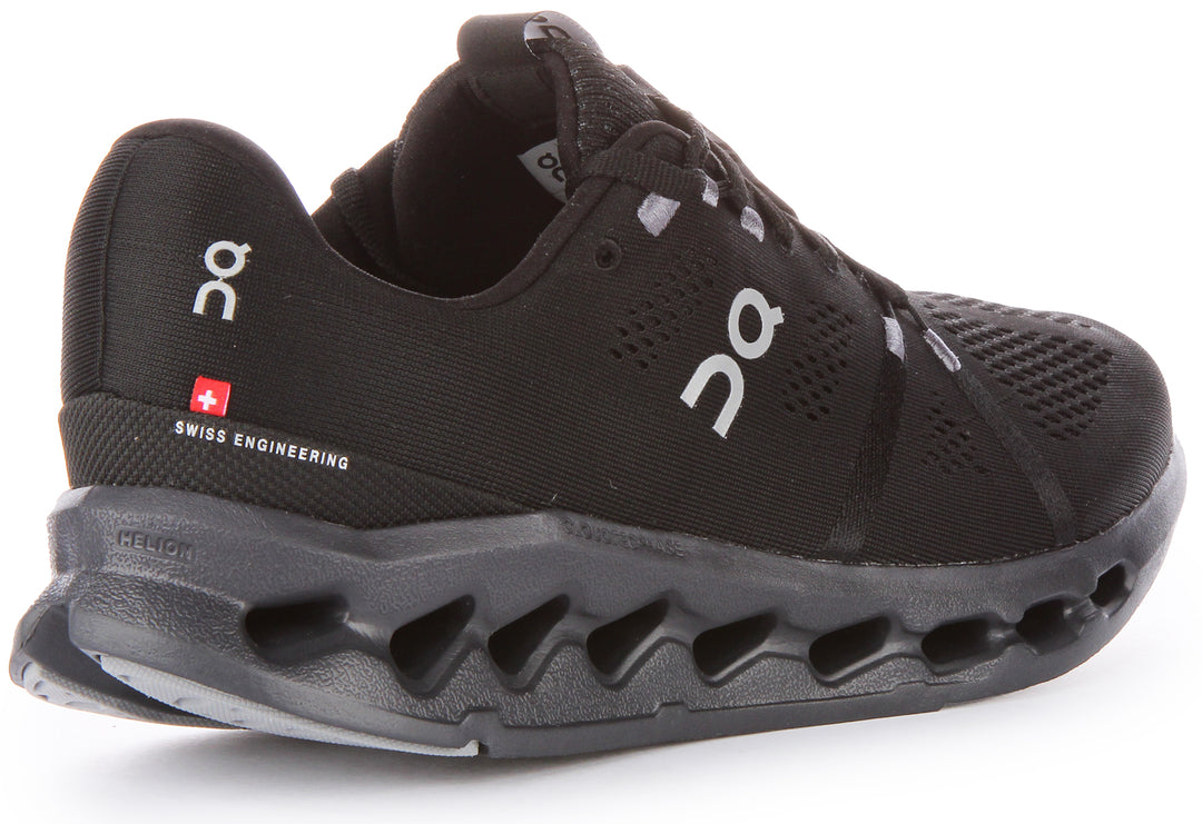 On Running Cloudsurfer Zapatillas con cordones de malla CloudTec Phase para mujer en negro