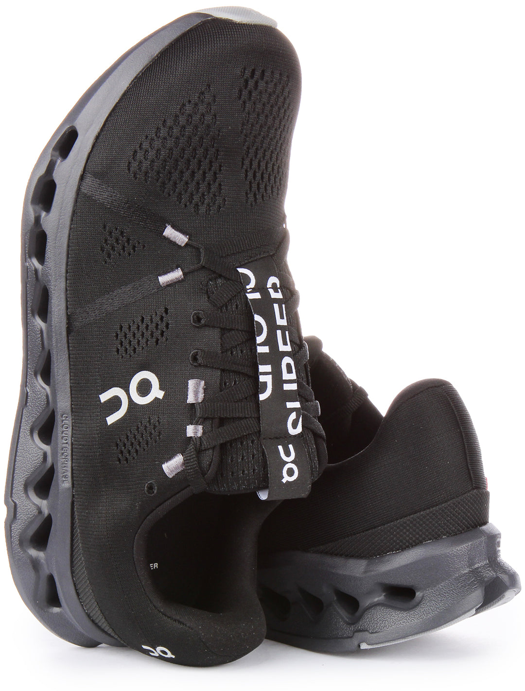 On Running Cloudsurfer Scarpe da ginnastica allacciate a rete CloudTec Phase da donna in nero