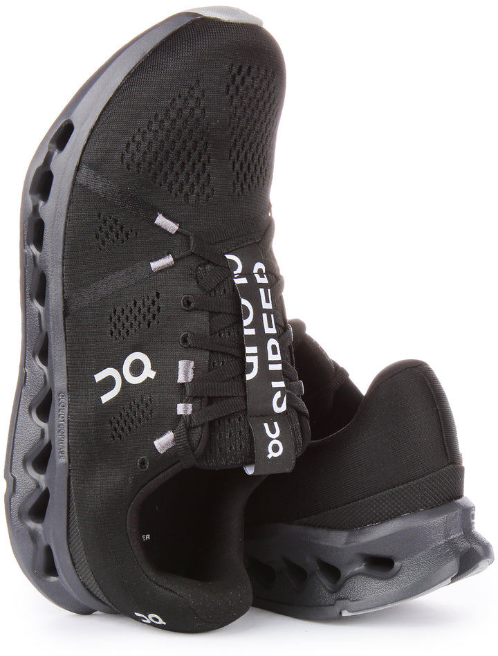 On Running Cloudsurfer Zapatillas con cordones de malla CloudTec Phase para mujer en negro