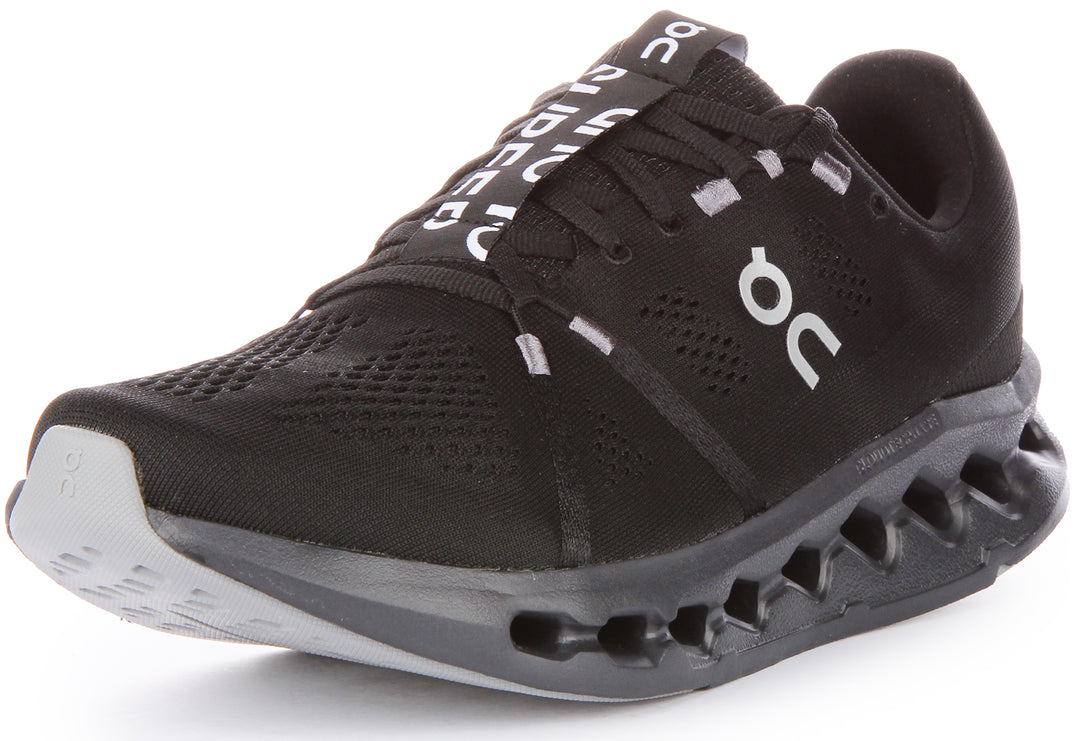 On Running Cloudsurfer Scarpe da ginnastica allacciate a rete CloudTec Phase da donna in nero