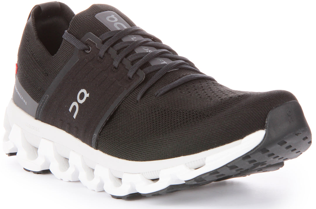 On Running Cloudswift 3 Zapatillas con cordones de malla de doble densidad CloudTec para hombre en negro