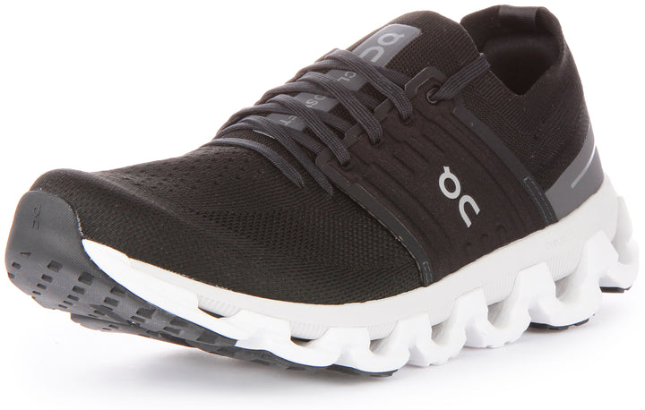 On Running Cloudswift 3 Zapatillas con cordones de malla de doble densidad CloudTec para hombre en negro