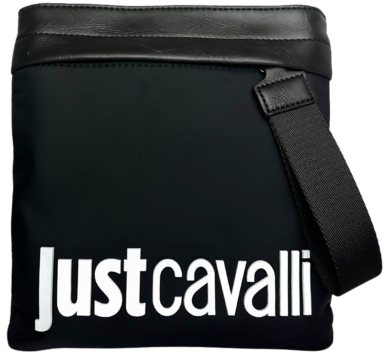 Just Cavalli Handbag Med Satchel Canvas & Leather Black (JC172) – Dellamoda