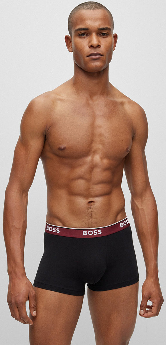 Boss Trunk 3 Pairs Power In Black For Men