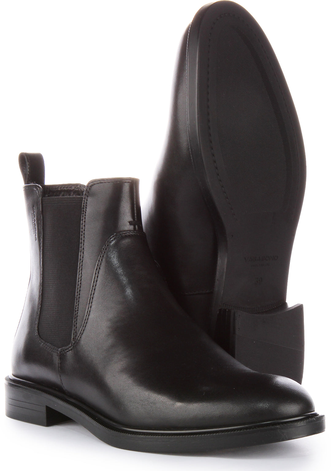 Vagabond Amina in Schwarz für Damen Chelsea-Stiefel mit runder