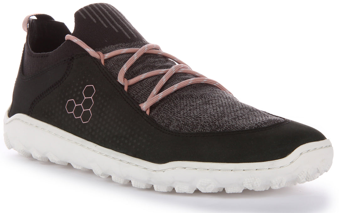 Vivobarefoot Tracker Decon Low FG2 Zapatillas de senderismo ligeras con cordones para mujer en negro