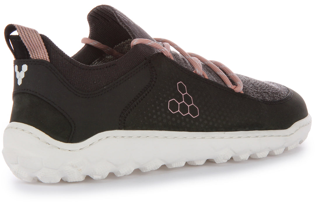 Vivobarefoot Tracker Decon Low FG2 Zapatillas de senderismo ligeras con cordones para mujer en negro