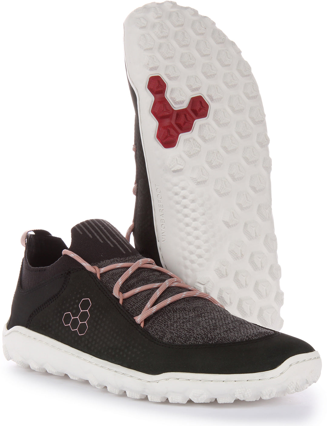 Vivobarefoot Tracker Decon Low FG2 Frauen Schnürung Leichte Wandern Turnschuhe Schwarz