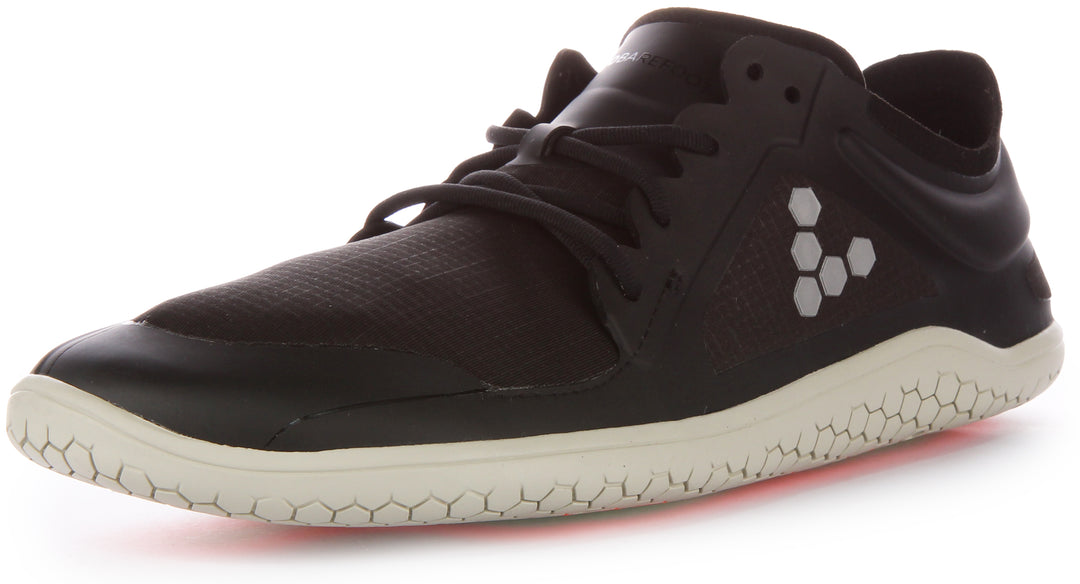 Vivobarefoot Primus Lite All Weather Herren Schnürung Wasserdicht Masche Turnschuhe Schwarz