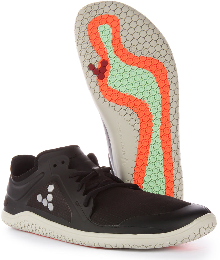 Vivobarefoot Primus Lite All Weather Scarpe da ginnastica allacciate a rete resistenti all'acqua da donna in nero