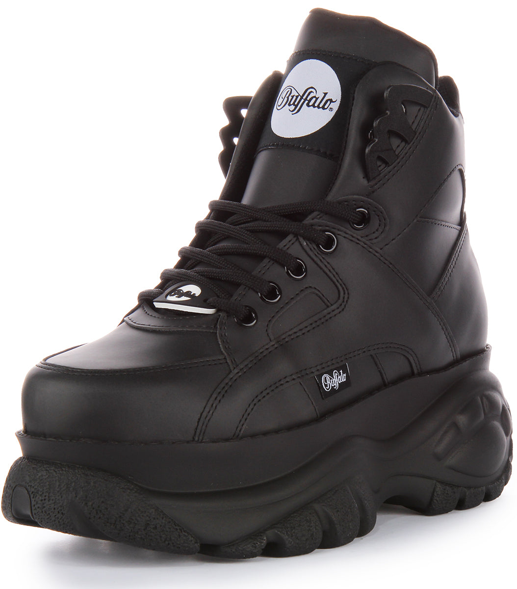 Buffalo 1340-14 2.0 In Black For Women | Vegan Nappa Hi Platform