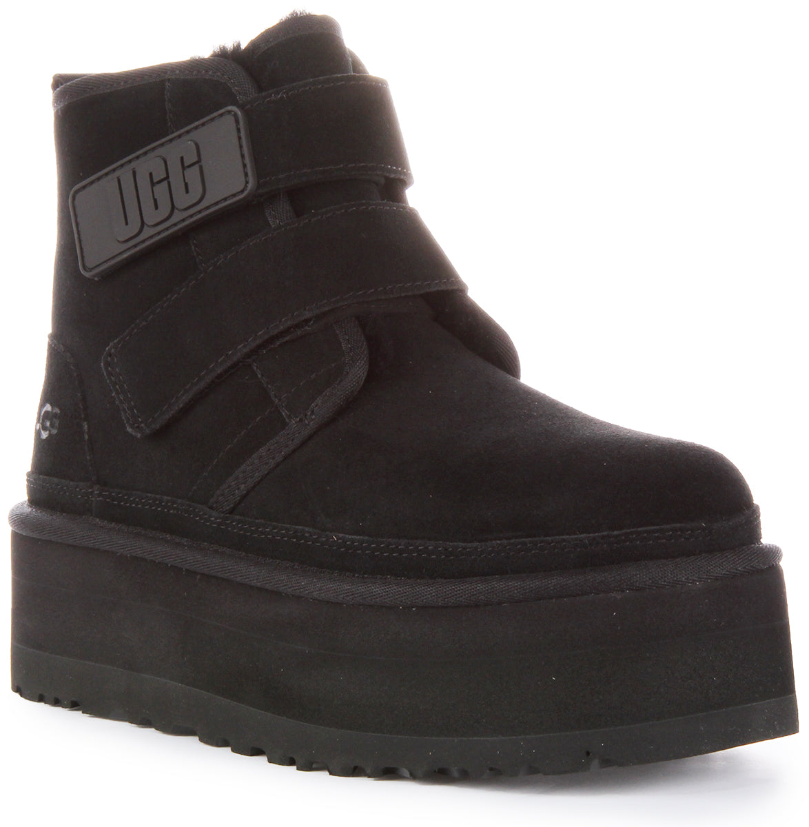Ugg Australia Neumel Platform Black For Women | Velcro Strap Boots