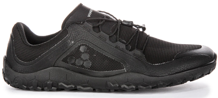 Vivobarefoot Primus Trail II FG Chaussures de course à pied en maille pour hommes en noir