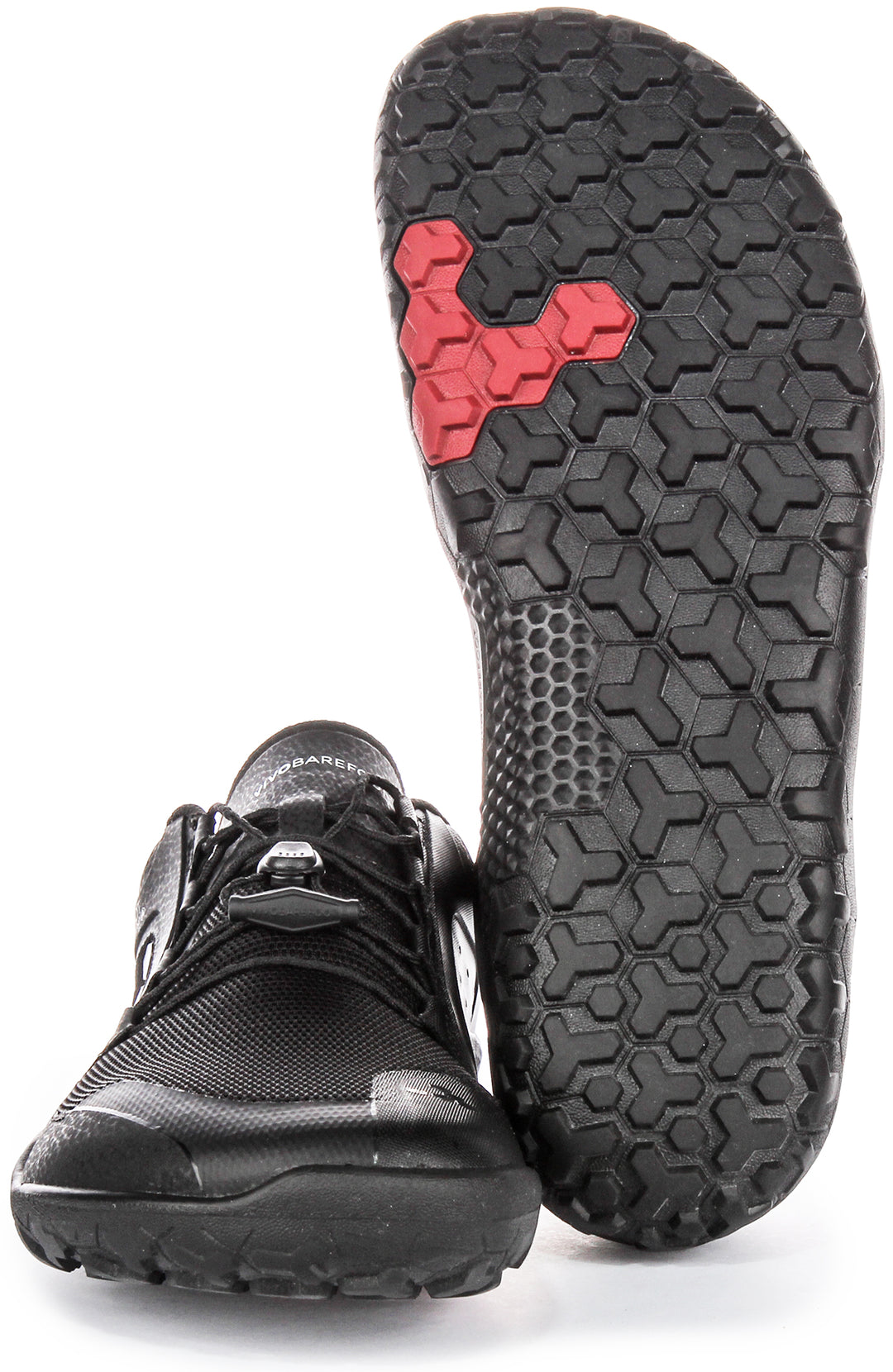 Vivobarefoot Primus Trail II FG Chaussures de course à pied en maille pour hommes en noir