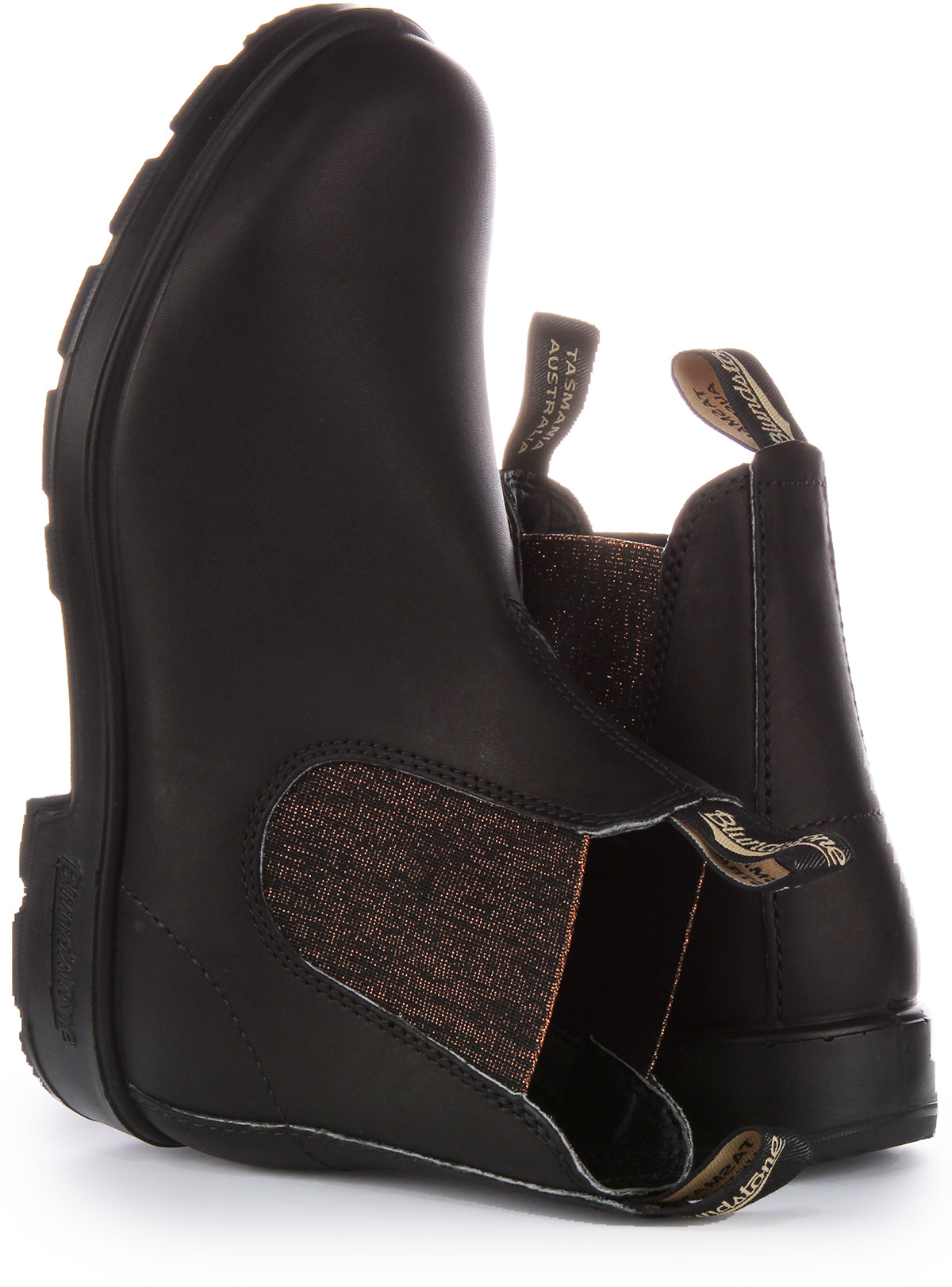 Blundstone 1924 In Black Sparkle Glitter Side Panel Chelsea Boot