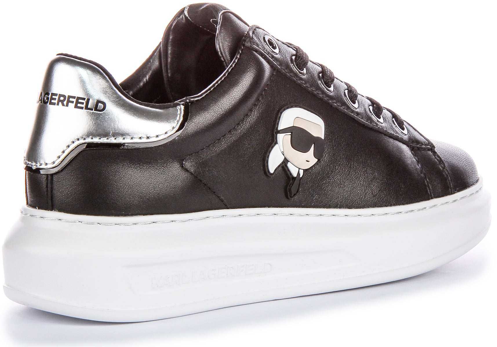 Karl Lagerfeld Kapri Nft Low Black For Women | Lace up Trainer