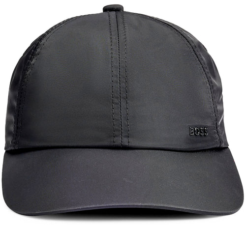 Boss Cappellino Casual in Cotone con Logo Metallico da Uomo in Nero