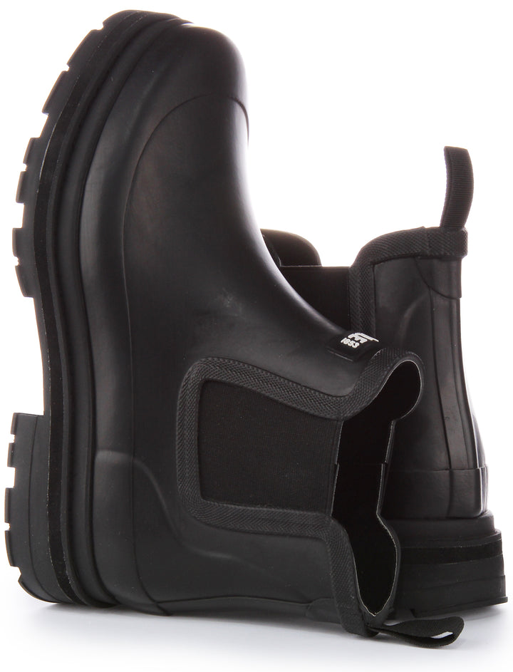 Bottes de pluie Aigle Hybrid LW cheville en caoutchouc pour hommes en noir