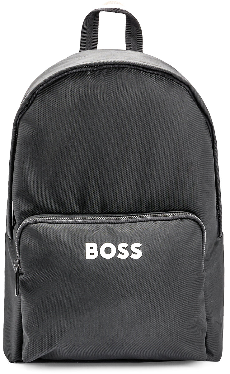 Boss Herrenrucksack Catch 3.0 BP mit Reißverschluss und Logo in Schwarz