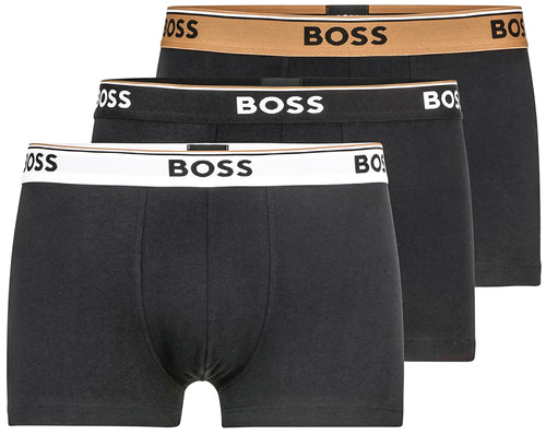 Boss Trunk 3P Power para hombre en trajes de baño de algodón negro